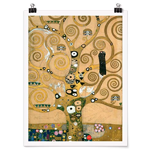 Bilderwelten Poster Wanddeko Kunstdruck Gustav Klimt - Der Lebensbaum Matt 40 x 30cm von Bilderwelten