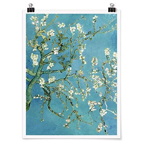 Bilderwelten Poster Wanddeko Kunstdruck Vincent Van Gogh - Mandelblüte Matt 80 x 60cm von Bilderwelten