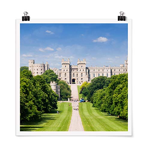 Bilderwelten Poster Wanddeko Windsor Castle Quadrat, Selbstklebend seidenmatt 30 x 30cm von Bilderwelten