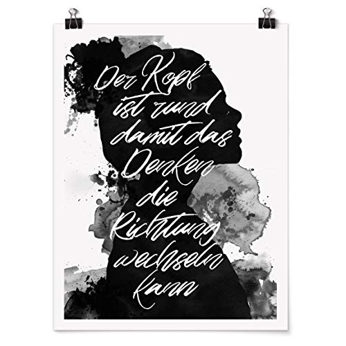 Bilderwelten Poster Wanddekoration Der Kopf ist rund Selbstklebend seidenmatt 60 x 45cm Bilderwelten Poster Wanddekoration Der Kopf ist rund Selbstklebend seidenmatt 60 x 45cm von Bilderwelten