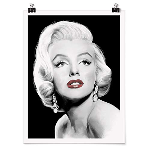 Bilderwelten Poster Wanddekoration Marilyn mit Ohrschmuck Selbstklebend seidenmatt 100 x 75cm Bilderwelten Poster Wanddekoration Marilyn mit Ohrschmuck Selbstklebend seidenmatt 100 x 75cm von Bilderwelten