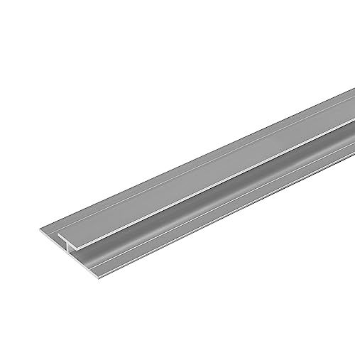 Bilderwelten Profilleiste 100 cm Verbinder aus Aluminium matt für Duschrückwände und Küchenrückwände bis 3mm, Verbindungsprofil Leiste von Bilderwelten