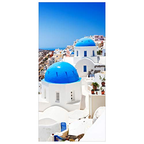 Bilderwelten Raumteiler View Over Santorini 250x120cm inkl. transparenter Halterung von Bilderwelten