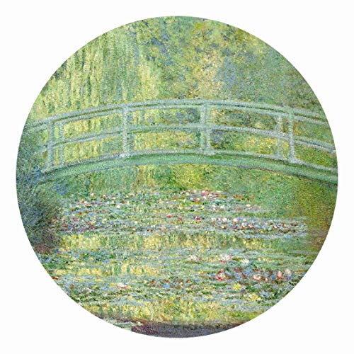 Bilderwelten Runde Tapete selbstklebend Claude Monet Japanische Brücke 50x50cm von Bilderwelten