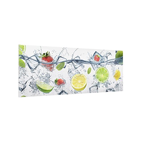 Bilderwelten Spritzschutz Glas - Frucht Cocktail - Panorama Quer, HxB: 50cm x 125cm von Bilderwelten