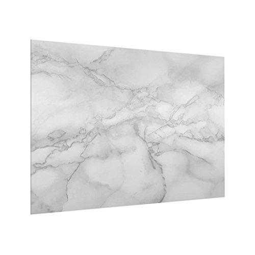 Bilderwelten Spritzschutz Glas Marmor Optik Schwarz Weiß 59 cm x 80 cm Küchenrückwand von Bilderwelten