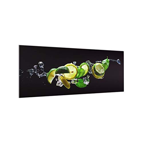 Bilderwelten Spritzschutz Glas - Mojito Zutaten - Panorama Quer, HxB: 40cm x 100cm von Bilderwelten