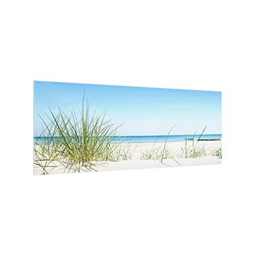 Bilderwelten Spritzschutz Glas - Ostseeküste - Panorama Quer, HxB: 50cm x 125cm von Bilderwelten