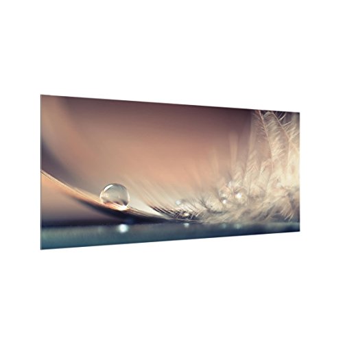 Bilderwelten Spritzschutz Glas - Story of a Waterdrop - Quer 1:2, HxB: 40cm x 80cm von Bilderwelten