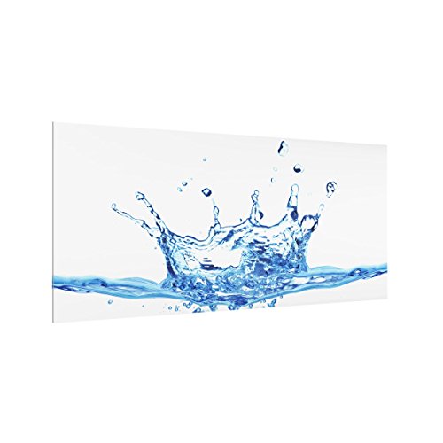 Bilderwelten Spritzschutz Glas - Water Splash II - Quer 1:2, HxB: 40cm x 80cm von Bilderwelten