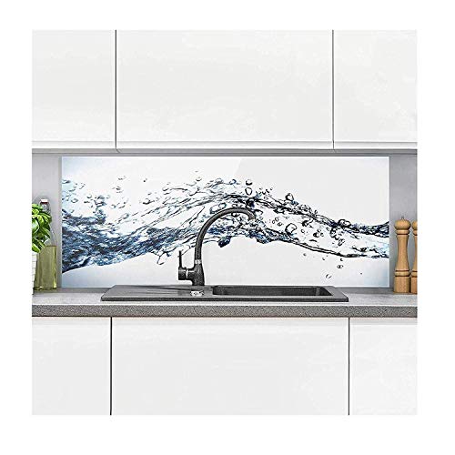 Spritzschutz Küche - Water Splash I inkl. Magnethalterung I hitzebeständig für alle Herdarten geeignet I Küchenrückwand Glas, Spritzschutz Herd, Küchenspiegel Platte I HxB: 40x100 cm von Bilderwelten