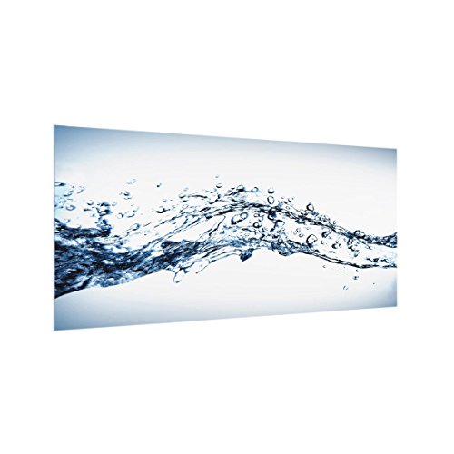 Bilderwelten Spritzschutz Glas - Water Splash - Quer 1:2, HxB: 40cm x 80cm von Bilderwelten