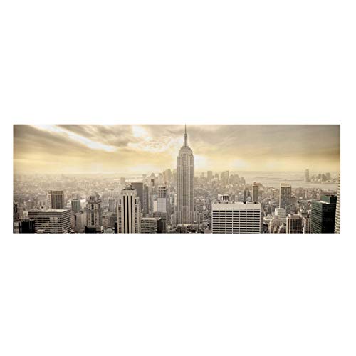 Bilderwelten Top Leinwandbild New York Skylines Panorama 70 x 200cm Manhattan Dawn von Bilderwelten