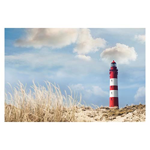 Bilderwelten Vlies Fototapete Strand Leuchtturm in den Dünen Tapete Selbstklebend 255x384cm von Bilderwelten