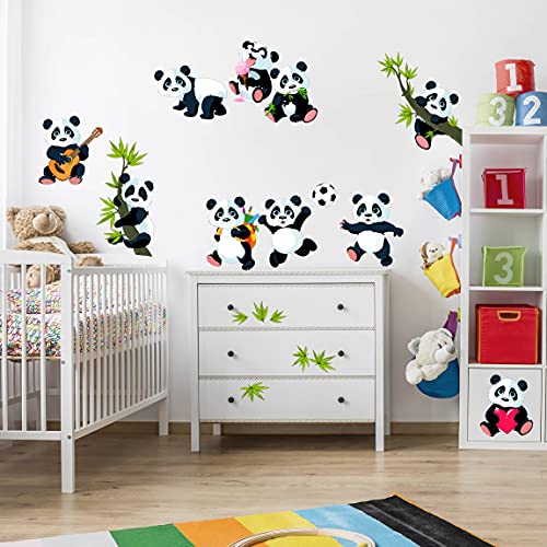 Wandtattoo - Pandabären Mega Set, Größe:80cm x 120cm von Bilderwelten