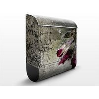 Micasia - Design Briefkasten Mystic Flower - Briefkasten Grau Größe: 46cm x 39cm von MICASIA