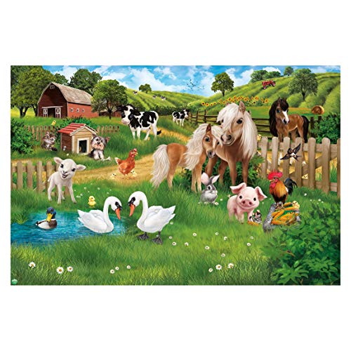 Fototapete selbstklebend Kinderzimmer - Tiere auf dem Bauernhof 255 x 384 cm von Bilderwelten