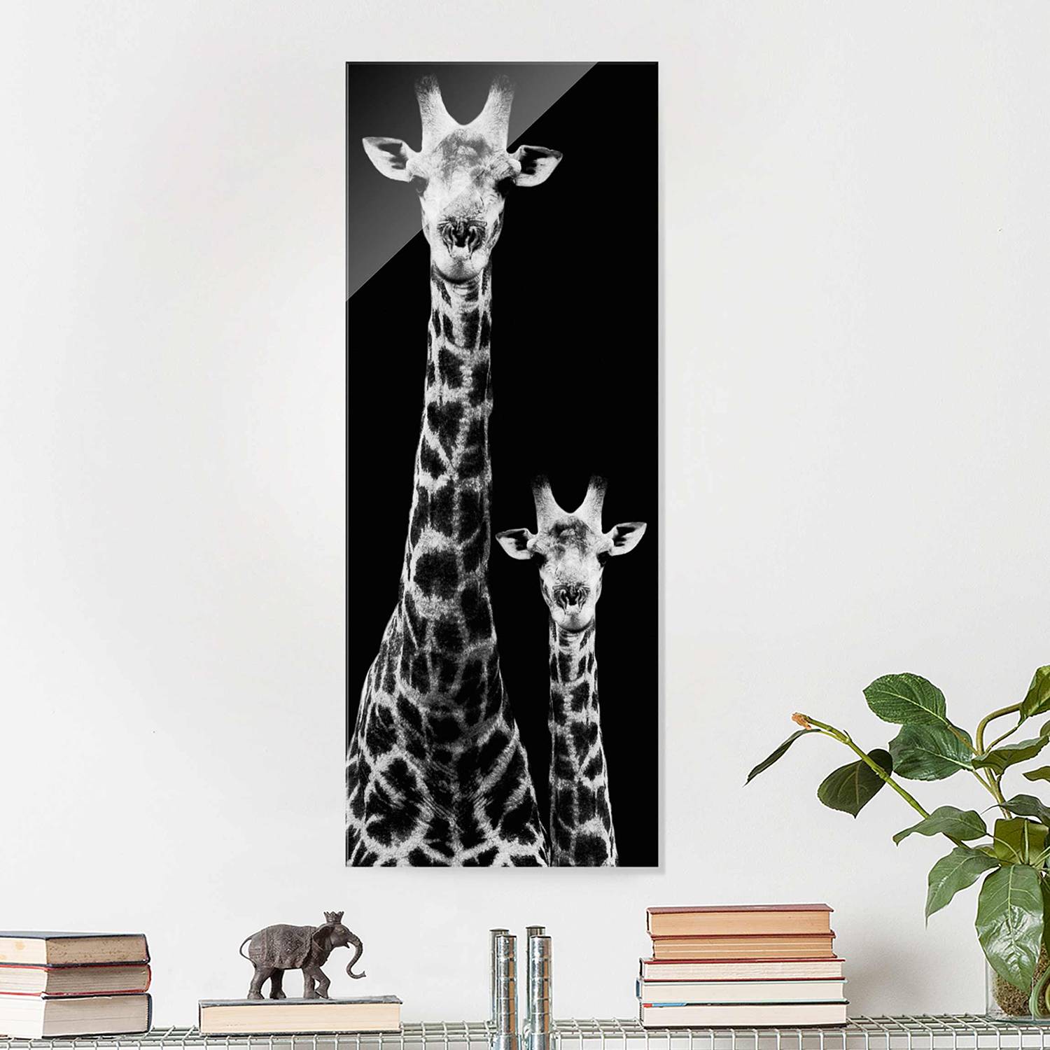 Glasbild Giraffen Duo von Bilderwelten