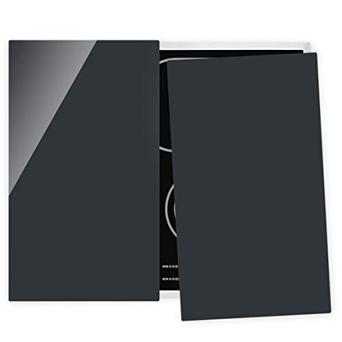 Herd Abdeckplatte Glas universal 2-teilig Sicherheitsglas Mondgrau 52 x 60 cm von Bilderwelten