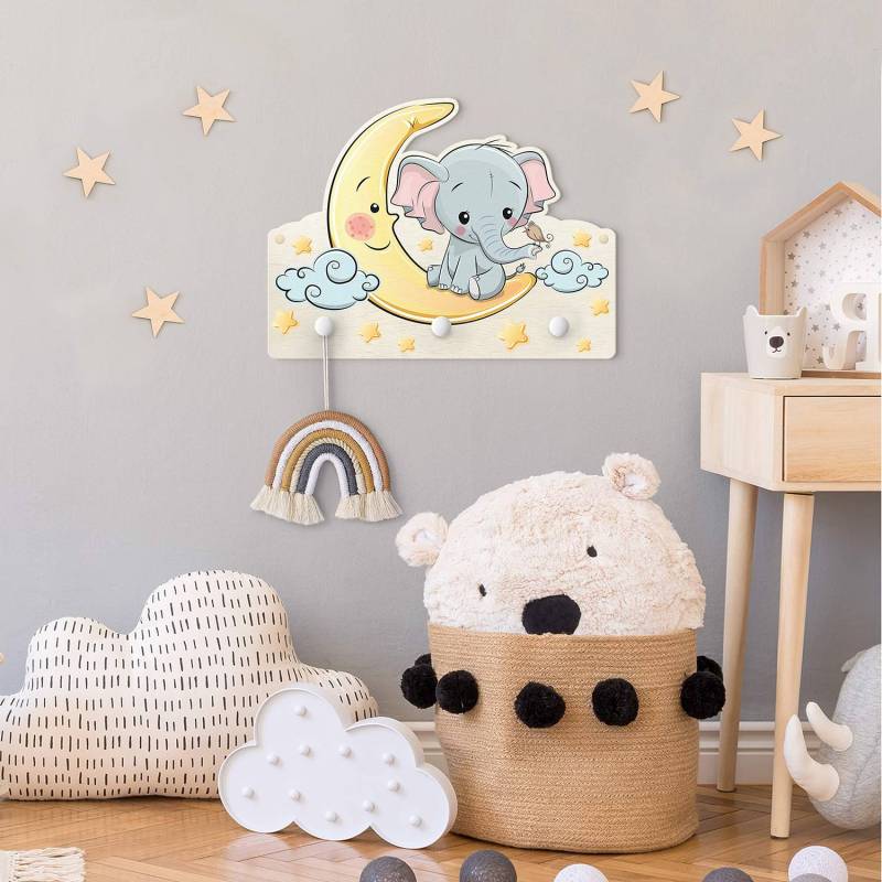 Kindergarderobe Elefant Mond von Bilderwelten