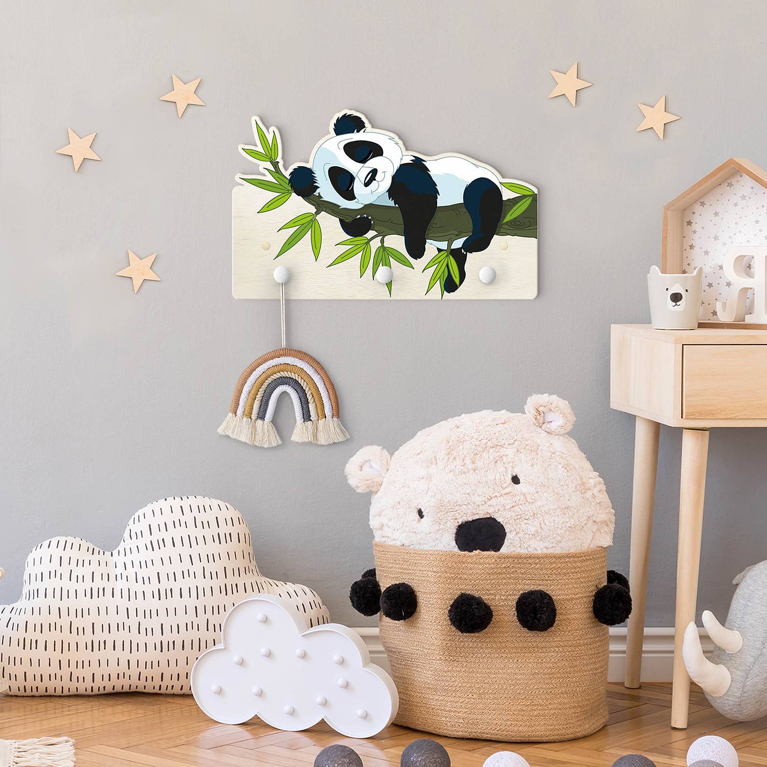 Kindergarderobe Schlafender Panda von Bilderwelten