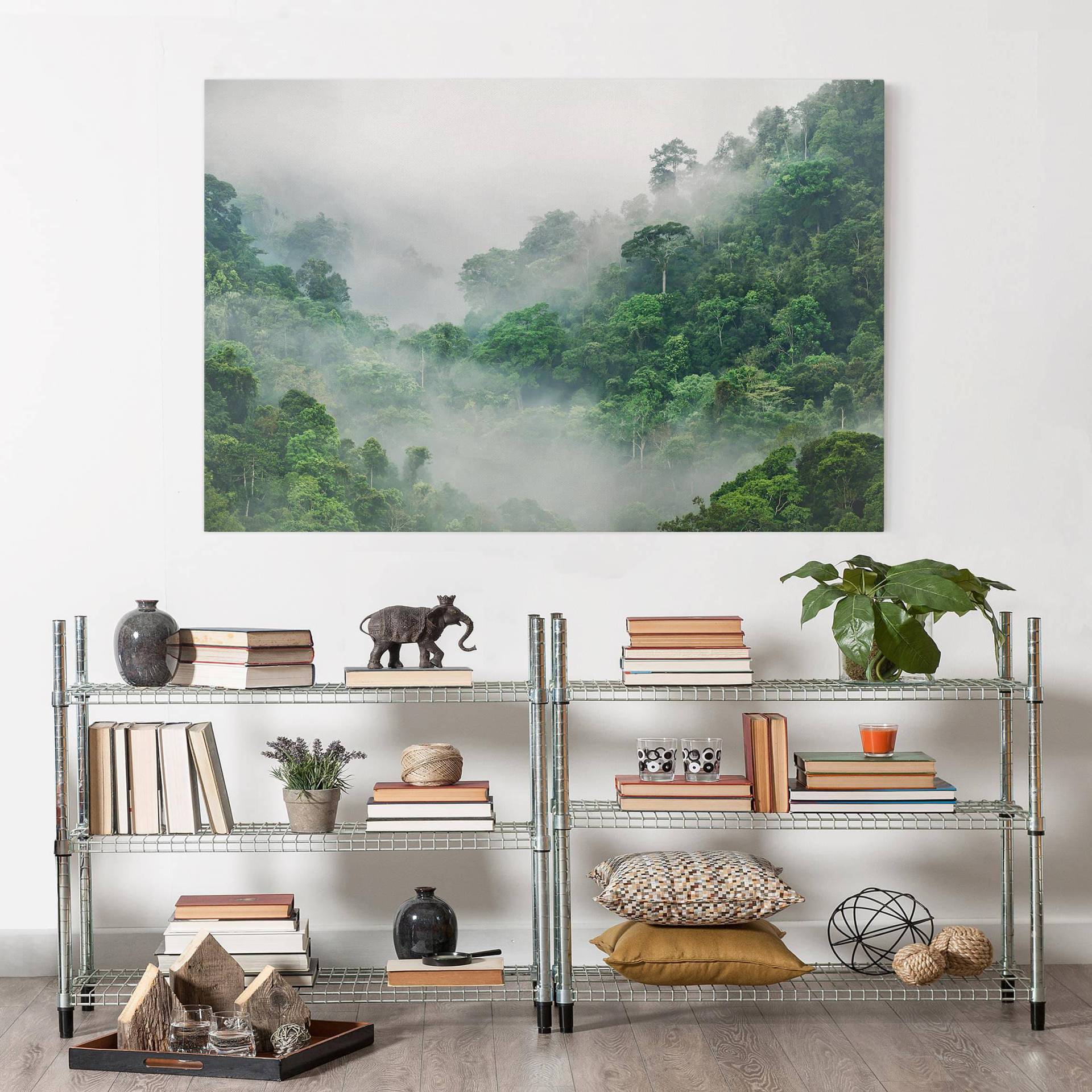 Leinwandbild Dschungel im Nebel II von Bilderwelten