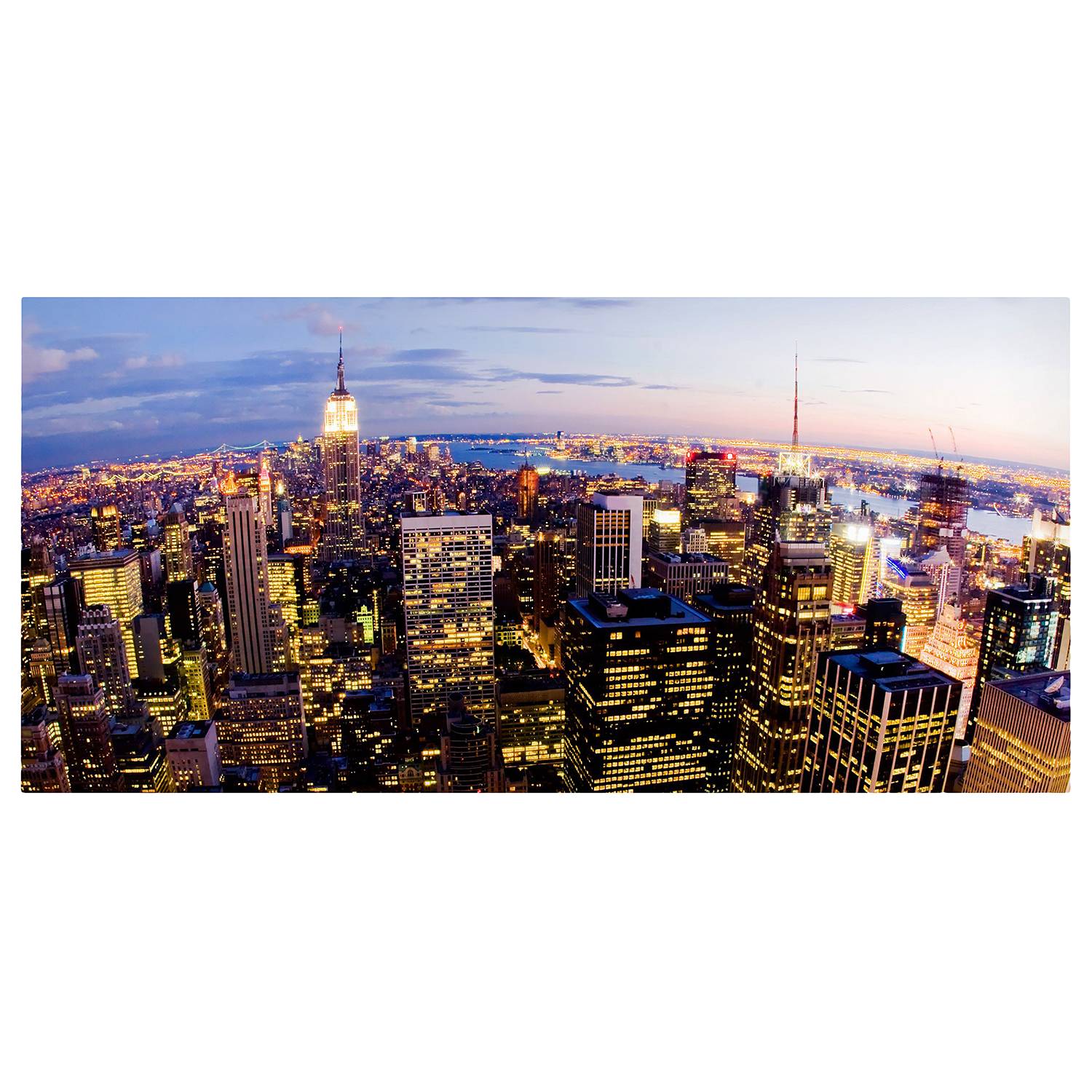 Magnettafel New York Skyline bei Nacht von Bilderwelten