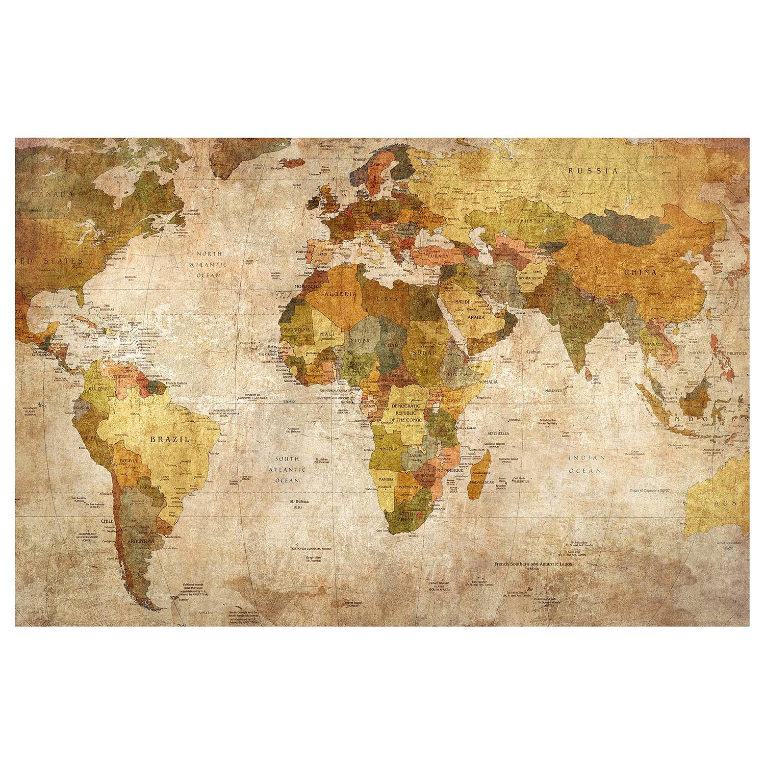 Magnettafel Weltkarte von Bilderwelten