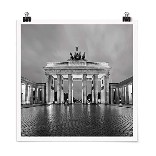 Poster Galerieprint Erleuchtetes Brandenburger Tor II Quadrat Glänzend 50x50 cm Poster Galerieprint Erleuchtetes Brandenburger Tor II Quadrat Glänzend 50x50 cm von Bilderwelten