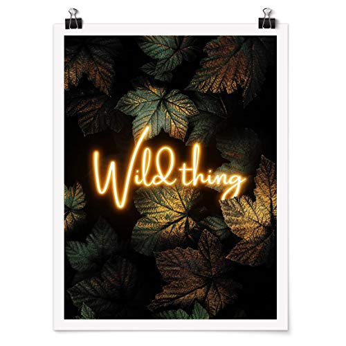Poster Galerieprint - Wild Thing goldene Blätter Hochformat, Matt 60 x 45cm Poster Galerieprint - Wild Thing goldene Blätter Hochformat, Matt 60 x 45cm von Bilderwelten