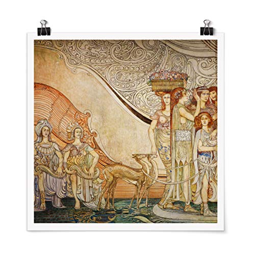 Poster Galileo Chini Dekoration der Terme Berzieri Detail 5 Selbstklebend 70x70 cm von Bilderwelten