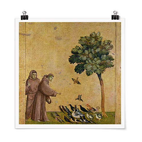 Poster Giotto di Bondone - Der Heilige Franziskus Quadrat, Matt 50 x 50cm von Bilderwelten