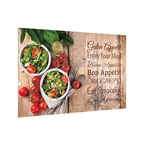 Spritzschutz Glas - Guten Appetit - Quer 2:3, HxB: 40cm x 60cm von Bilderwelten