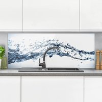 Micasia - Spritzschutz Glas - Water Splash - Panorama Quer Größe HxB: 50cm x 125cm von MICASIA