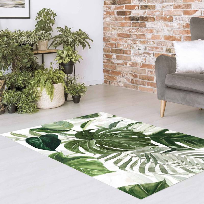 Vinylteppich Aquarell Tropische Monstera von Bilderwelten