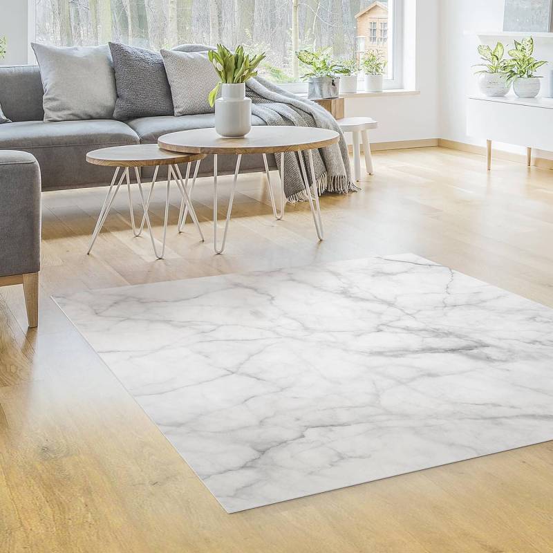 Vinylteppich Bianco Carrara von Bilderwelten