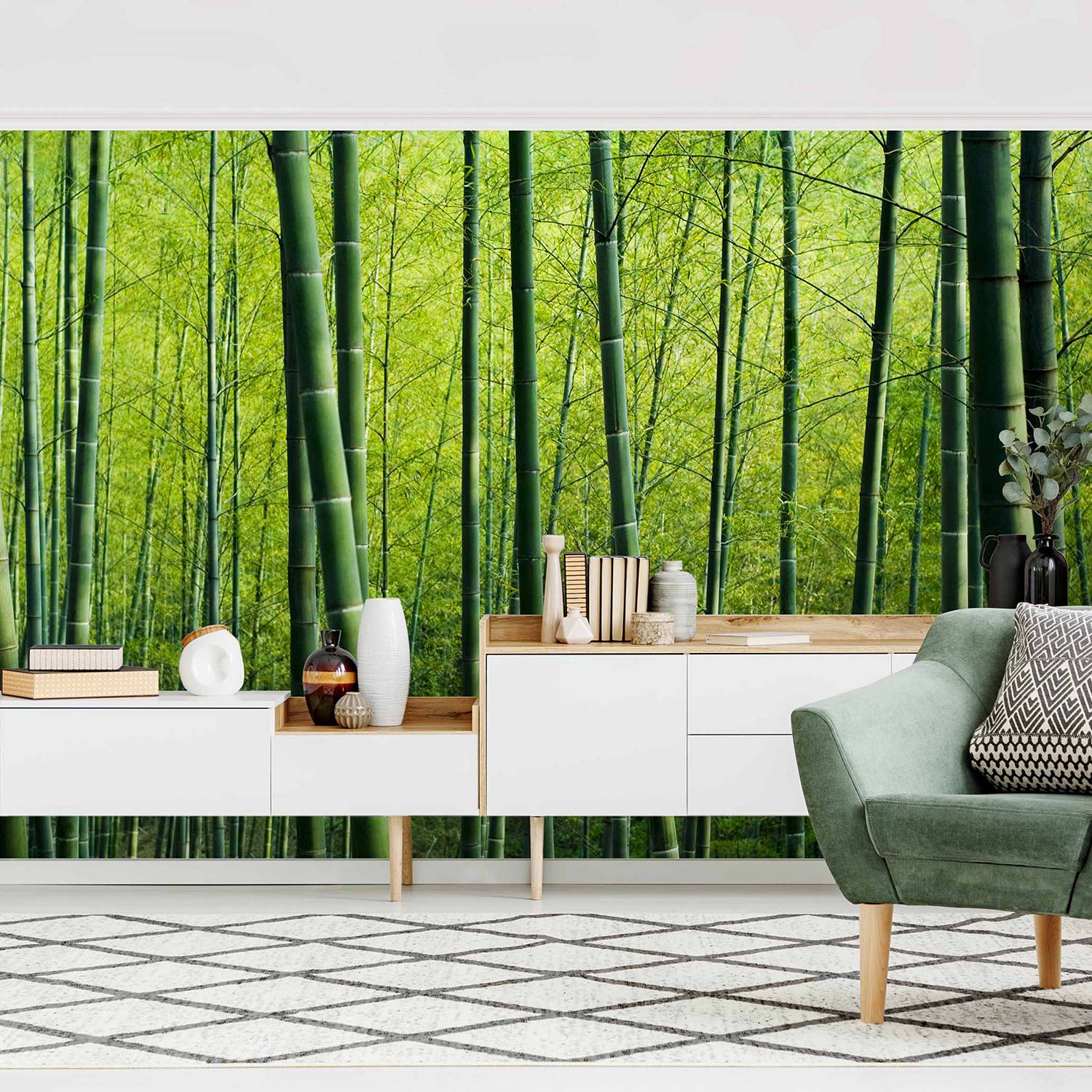 Vliestapete Bambuswald von Bilderwelten