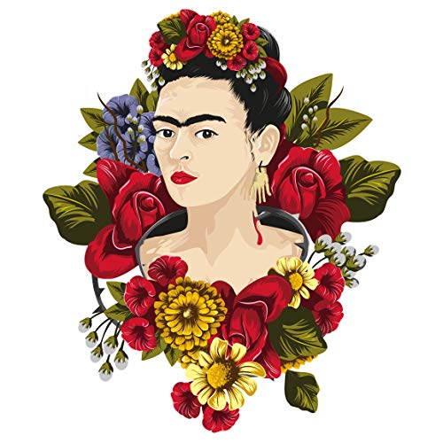 Wandtattoo Malerei Kunst Gemälde - Frida kahlo - Rosen 70cm x 60cm von Bilderwelten