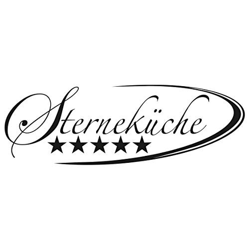 Wandtattoo Wandtext Poesie Küche - Sterneküche Schwarz 35cm x 105cm von Bilderwelten