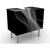 Waschbeckenunterschrank - Silver Smoke - Badschrank Schwarz Grau Größe: 55cm x 60cm von MICASIA