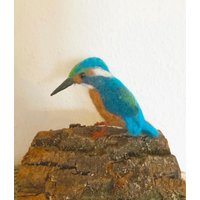 Eisvogel, Handgemachte Figur in Nadelfilztechnik, Unikat, Sehr Dekorativ von BildundObjektShop