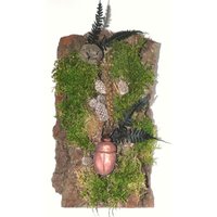 Moosgesteck, Waldgarten, Moosbild Mit Handgemachtem Käfer von BildundObjektShop