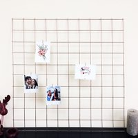 Rosegold Kupferdraht Wandgitter + Regal, Kostenlose Clips, Mesh Memo Board, Notice Metal Grid, Noticeboard, Moodboard von BiletinShop