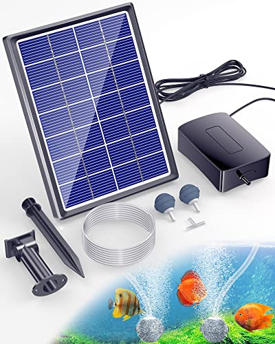 Biling Teichbelüfter Solar, 3.5W Solar Teichbelüfter mit 2200mAh Akku Solar Sauerstoffpumpe für Teich Luftpumpe Aquarium Sauerstoff Teich, Solar-Teichbelüfter für die Wasserzirkulation im Garten von Biling