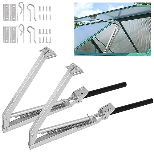 Automatischer Fensteröffner für Gewächshaus Automatisches Öffnen und Schließen Temperaturgesteuert 7kg Hubkraft 45cm Öffnungshöhe (2PCS) von Bilisder