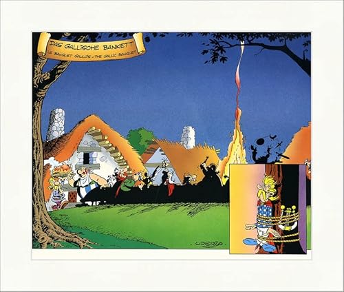 Biller Antik Das Gallische Bankett Gallier Uderzo Asterix Obelix Kunstdruck Plakatwelt 1068 von Biller Antik