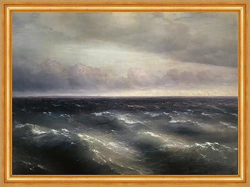 Biller Antik Das Schwarze Meer Black Sea Marinemalerei IWAN Aiwasowski Kunst A3 198 Gerahmt von Biller Antik