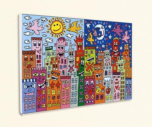 Biller Antik Day or Night - My City is Bright Tag Nacht Kunstdruck Poster Rizzi Platte 55 von Biller Antik