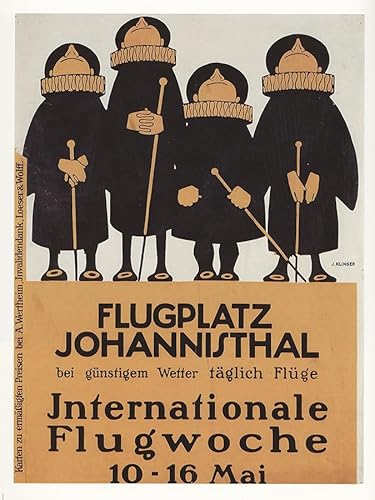 Biller Antik Flugplatz Johannisthal Internationale Flugwoche Julius Klinger Werbung 1171 von Biller Antik