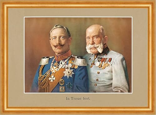 Biller Antik In Treue fest Kaiser Wilhelm II Franz Josef Deutsches Kaiserreich A3 07 Gerahmt von Biller Antik